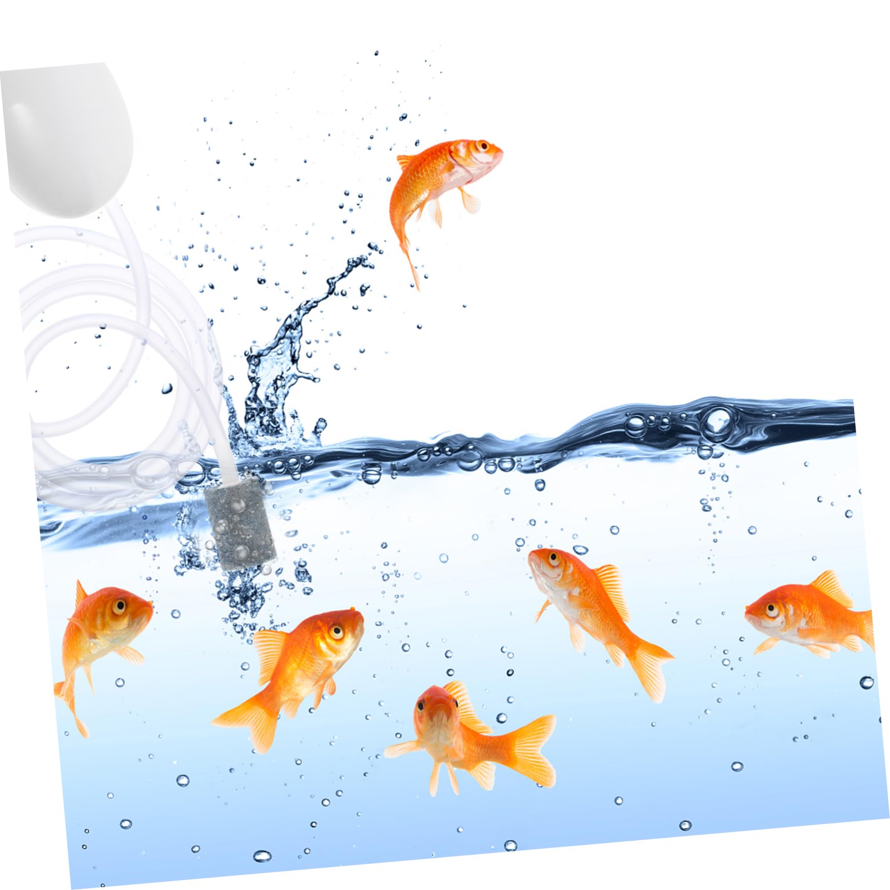 Sosoport tragbare luftpumpe USB Sauerstoffpumpe Aquarium Luftpumpe Tragbare Aerator Pumpe USB- -Tank - Mini Aquariumbelüfter Abs Weiß