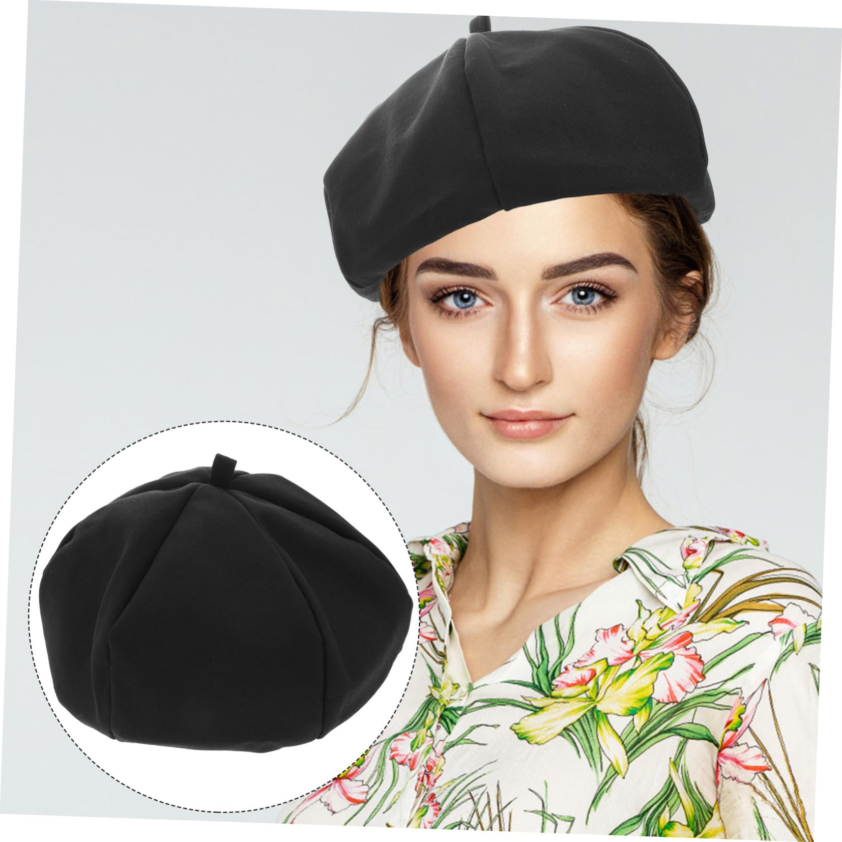 FOMIYES Elegant Bow Beret Vintage Newsboy Hat Denim Warm Fashion Hat Oversized