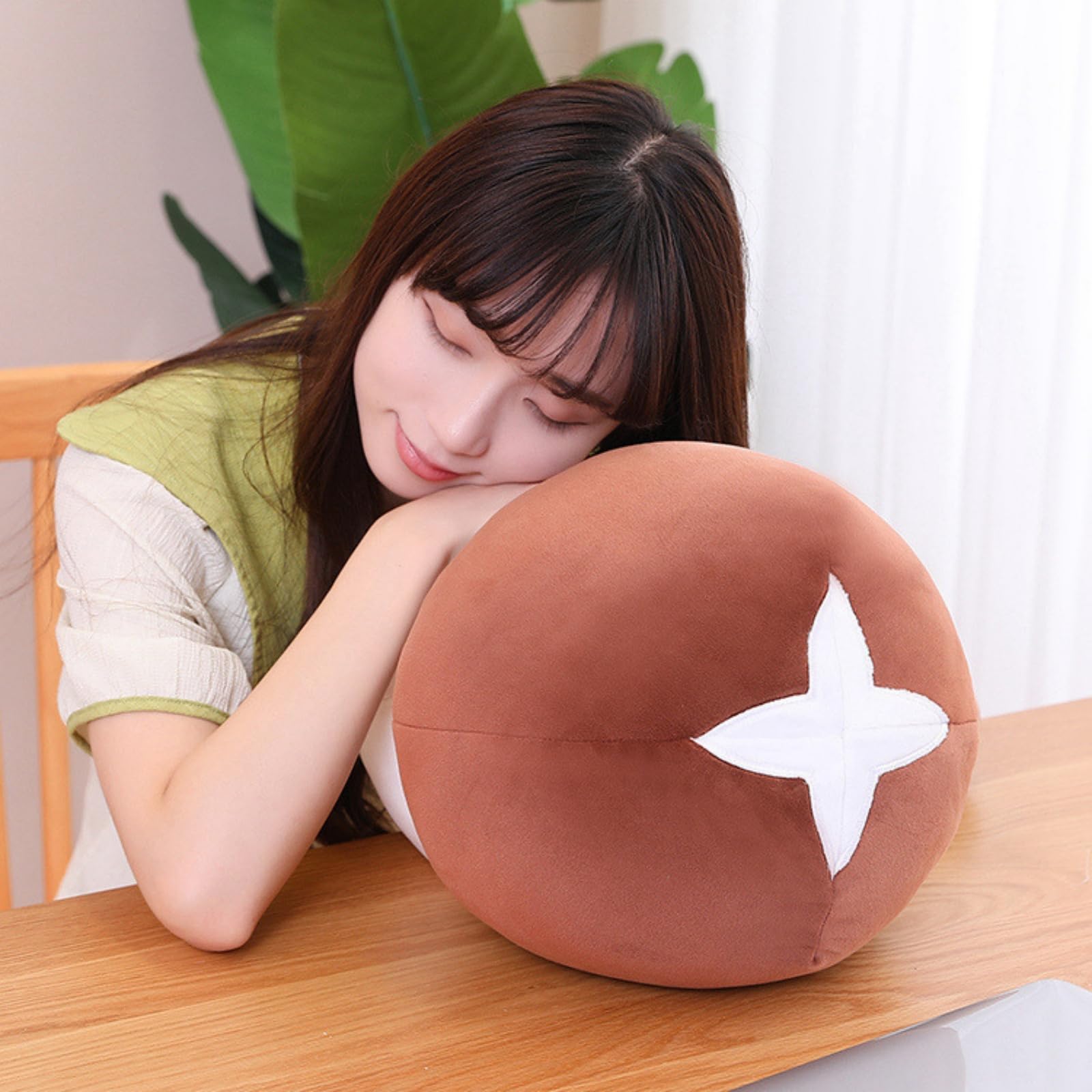 Pilz Plüschtier Puppe，Plüschpflanze，dekorative Wurfkissen，für Schlafzimmer, Sofa, Wohnzimmer, Kinderzimmer, Restaurant, (60cm,Shiitake-Pilze)