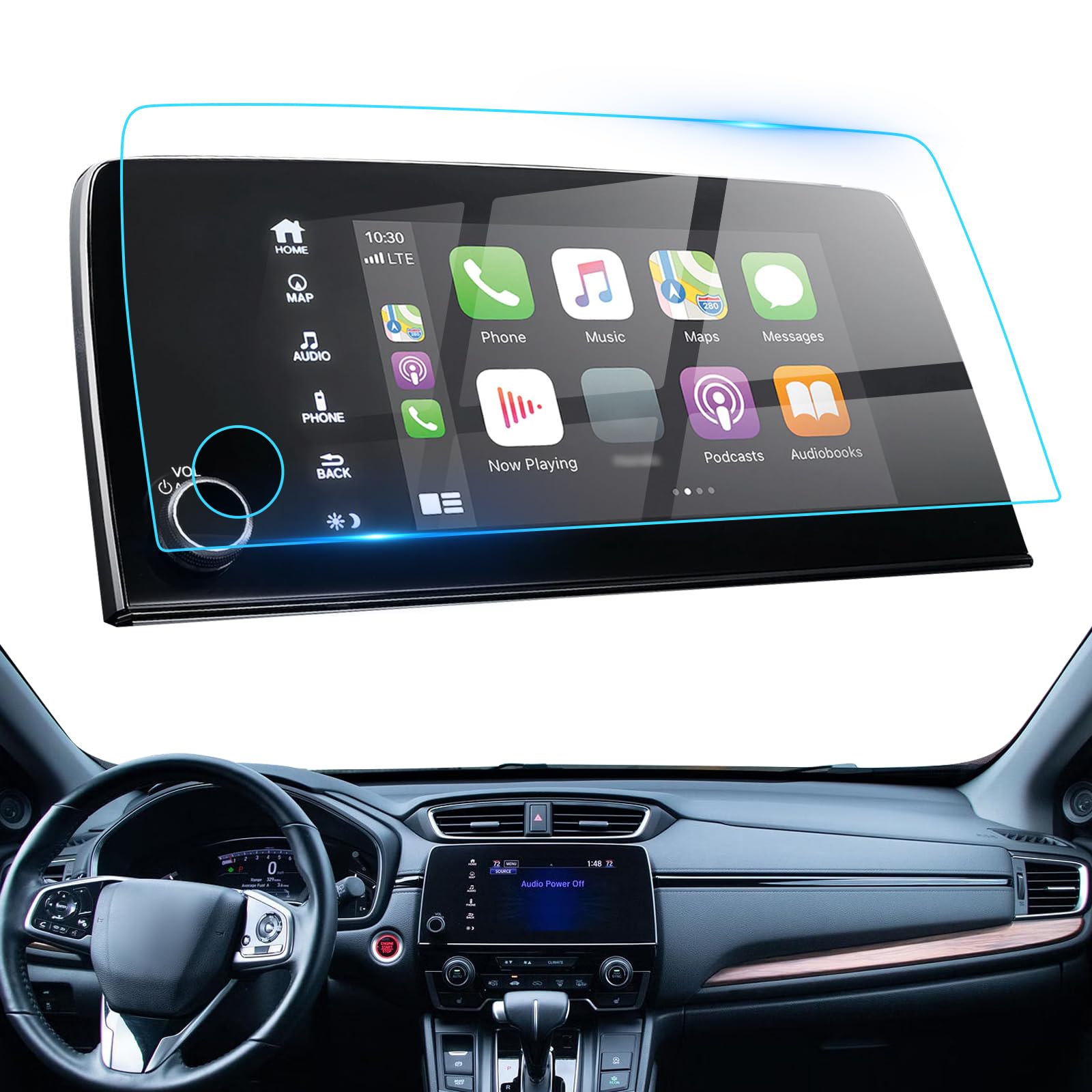 LFOTPP Tempered Glass Car Navigation Screen Protector for Honda CRV EX EX-L Touring 7in