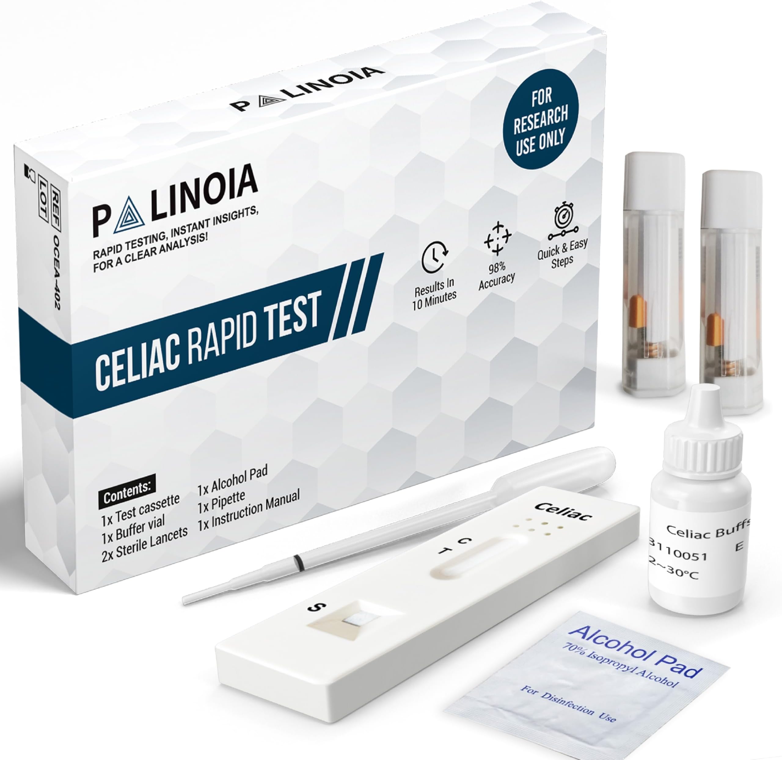 Rapid & Accurate Gluten Sensitivity Test Kit for Coeliac Disease - Allergy Detection (RUO)