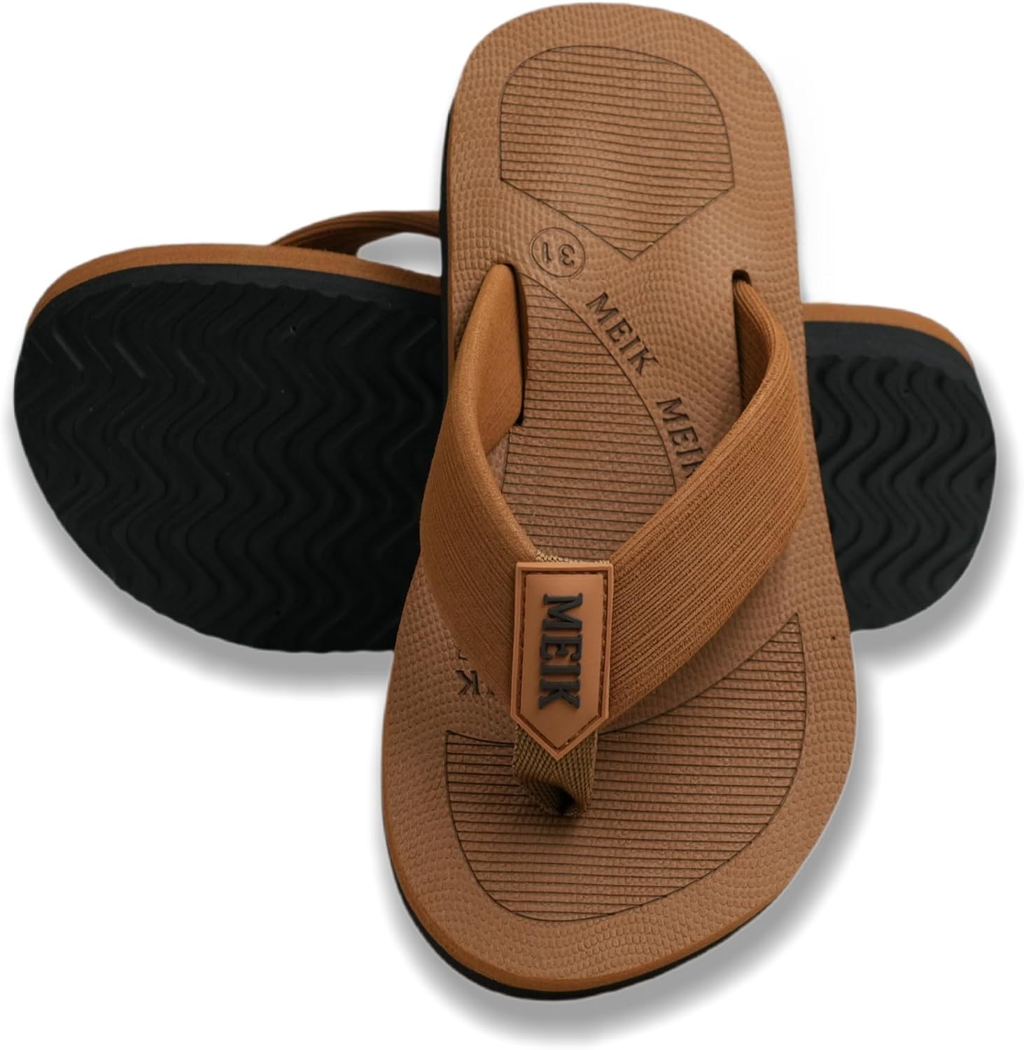 Meik Mangni Kids Boys Girls Flip Flops Comfortable Cushion Thong Sandals Lightweight Slip Resistant Sandals Summer Durable Quick Dry Slide Shower Shoes for Beach Swim Pool