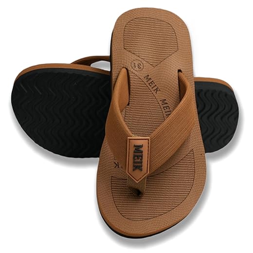 Meik Mangni Kids Boys Girls Flip Flops Comfortable Cushion Thong Sandals Lightweight Slip Resistant Sandals Summer Durable Quick Dry Slide Shower Shoes for Beach Swim Pool