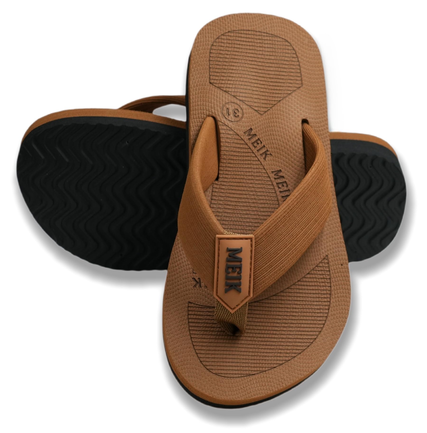 Meik Mangni Kids Boys Girls Flip Flops Comfortable Cushion Thong Sandals Lightweight Slip Resistant Sandals Summer Durable Quick Dry Slide Shower Shoes for Beach Swim Pool