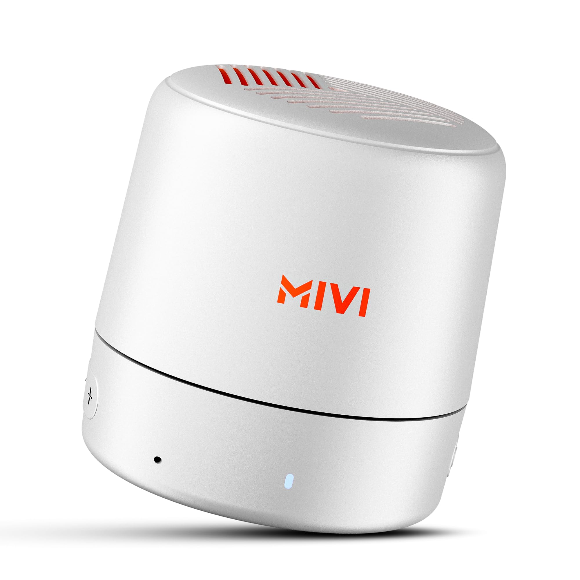 Mivi Play Bluetooth Speakers Wireless with 12 Hours Playtime. Wireless Speaker Made in India with Exceptional Sound Quality, Portable and Built in Mic-White