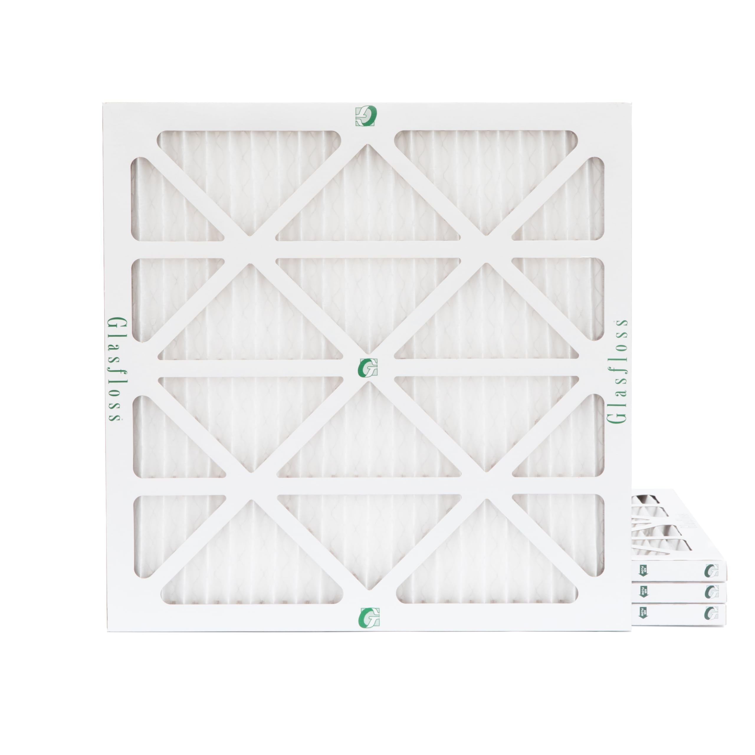 Glasfloss ZL 18x22x1 MERV 10 (FPR 5-6) Pleated Air Filters. (Quantity 4). Actual Size: 17-3/4 x 21-3/4 x 7/8