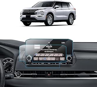 2PCS Car Screen Protector for 2022 2023 2024 Mitsubishi Outlander (ES)/ 2023 Outlander Plug-In Hybrid (ES) Accessories Navigation Nano Screen Protector Film 8''