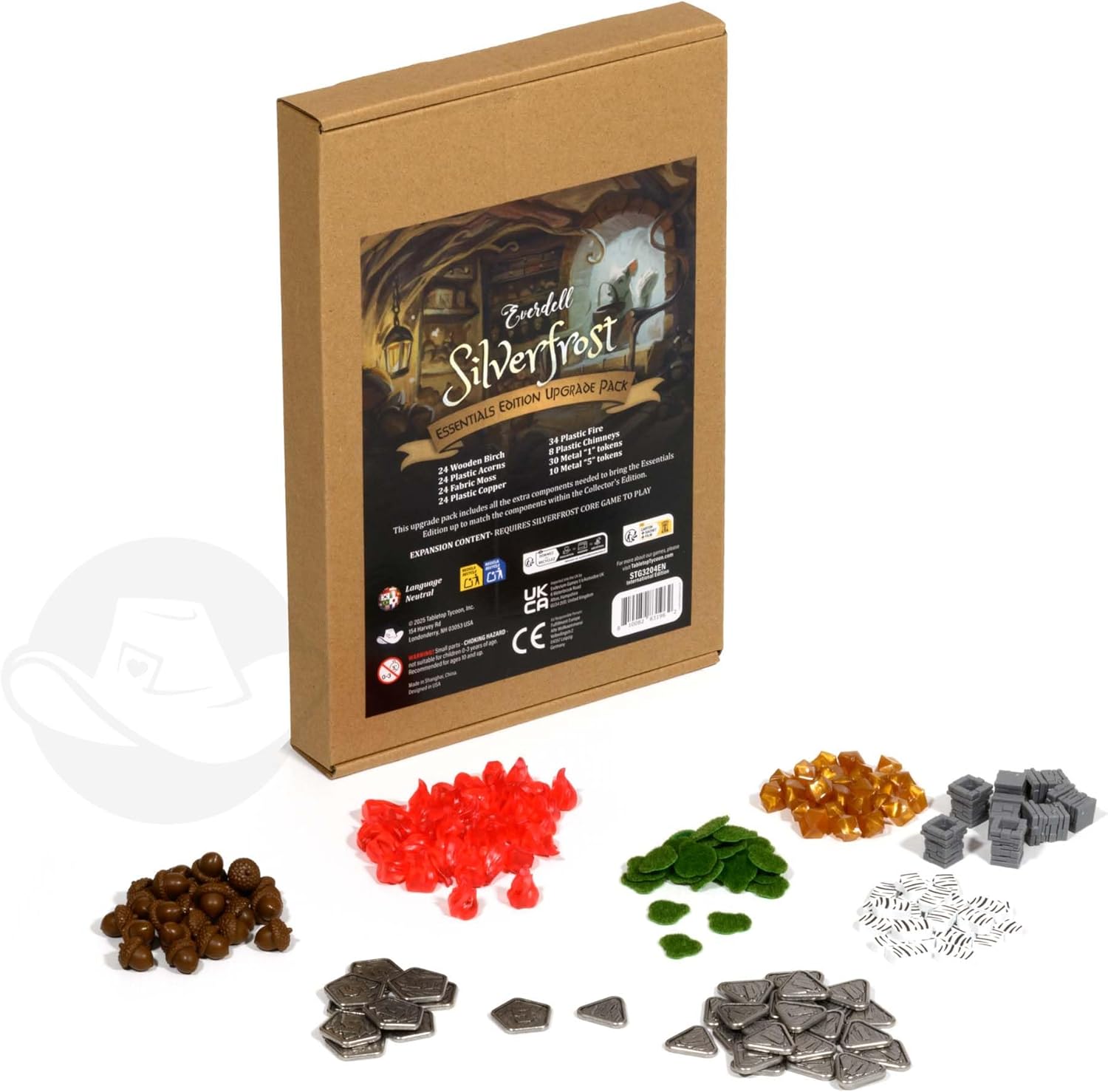 Everdell Silverfrost Essentials Edition Upgrade Pack – Upgraded Resource Tokens & Deluxe Components, Upgrade Kit for Silverfrost Board Game, Essentials Edition Upgrade