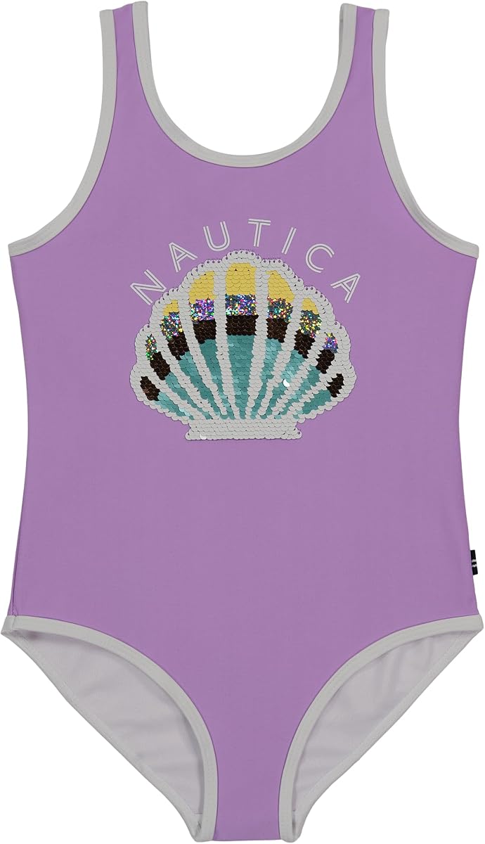Traje de baño de una pieza para niñas con protección solar UPF 50+, traje de baño de secado rápido