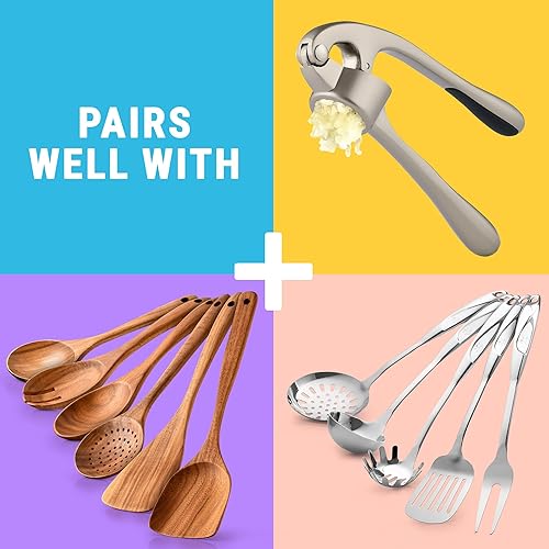 Miniatura 69 de Zulay - Soporte extragrande de silicona con bandeja antigoteo para múltiples utensilios de cocina, reposacucharas resistente al calor y sin BPA