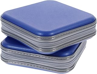 Veemoon Saco De Embreagem De 6 Peças Para CD Sacos De Armazenamento Com Zíper Estojo De Armazenamento Com Capacidade De 40 Unidades Carteira De Viagem Carteira Com Zíper Bolsa