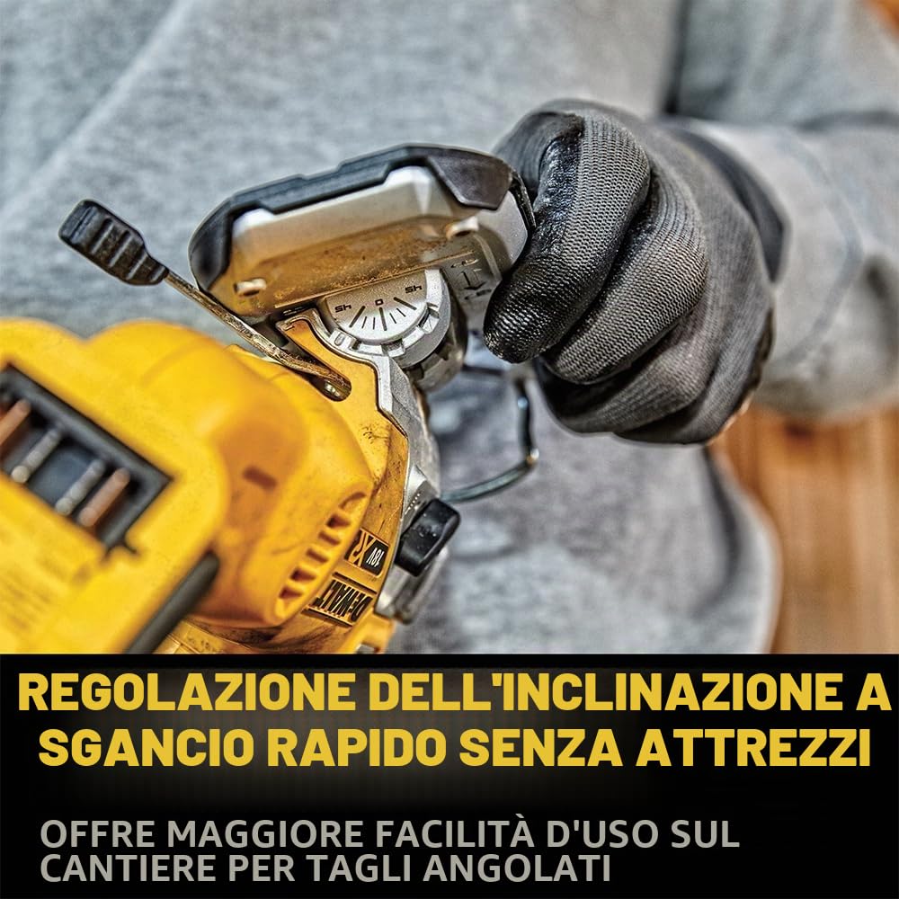 DEWALT Seghetto alternativo 18V Motore BRUSHLESS, DCS335NT-XJ