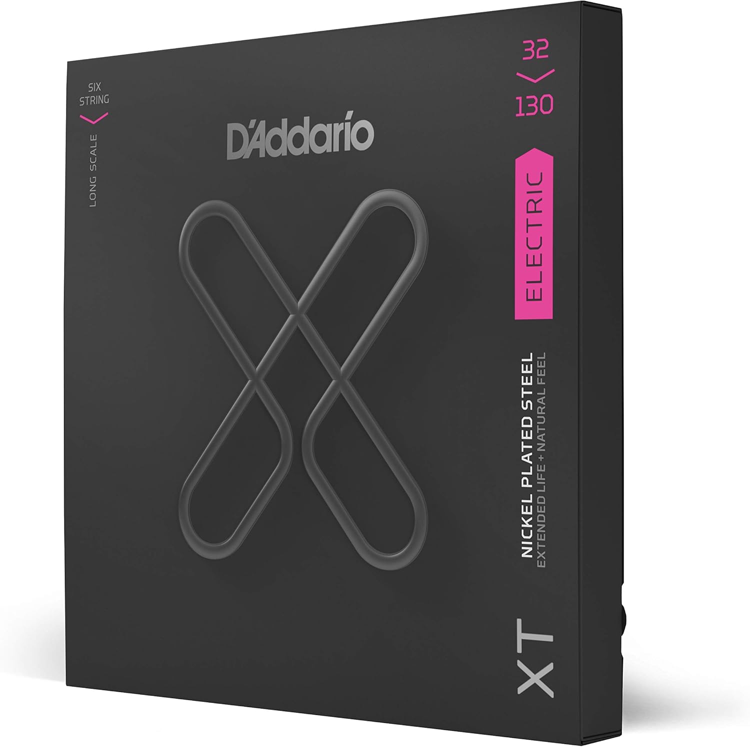 D'Addario Bass Guitar Strings, XT Coated Electric, XTB32130, Regular Light 32-130, 6-String Set, Pack of 1