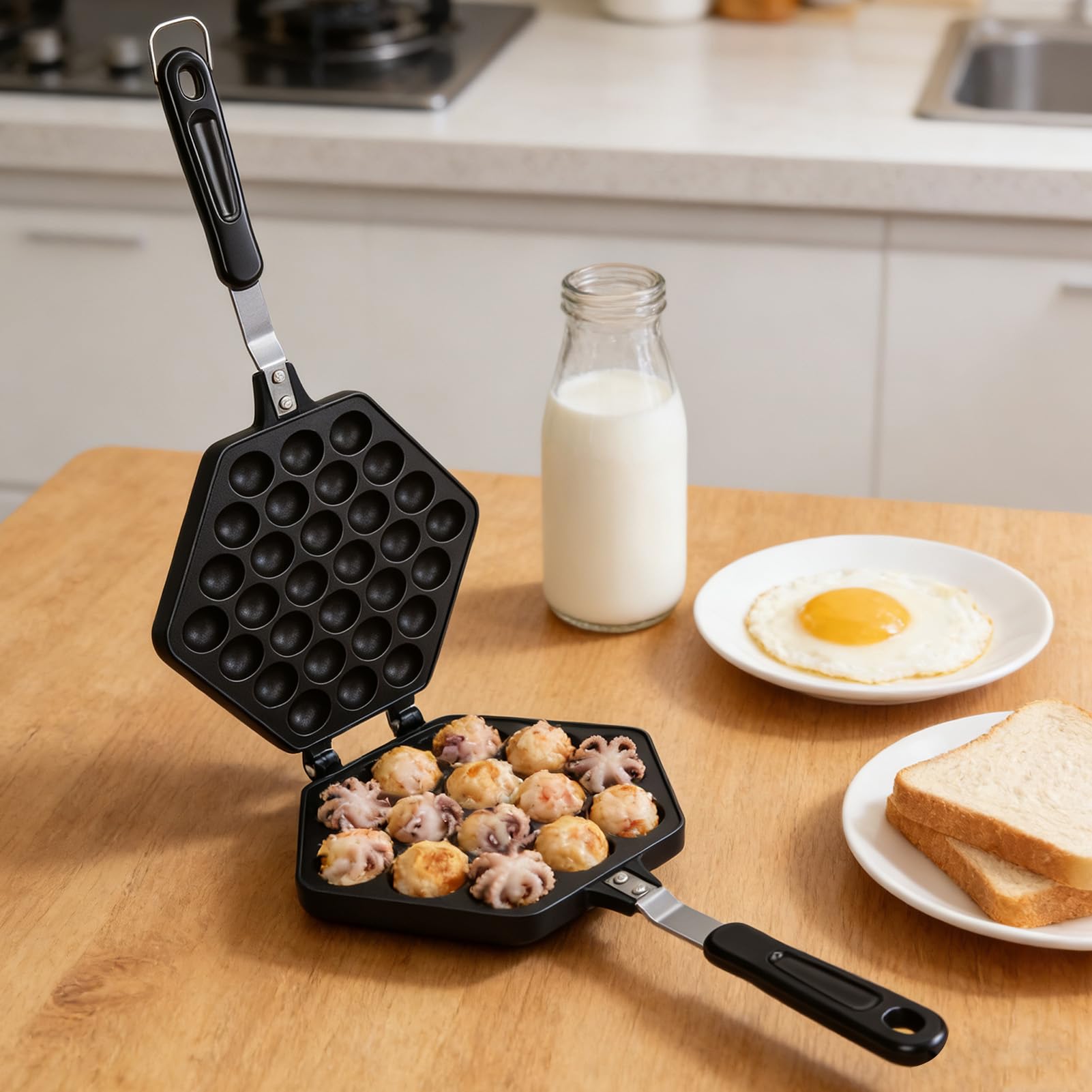 Strumento per cucinare uova antiaderenti per waffle a doppia faccia