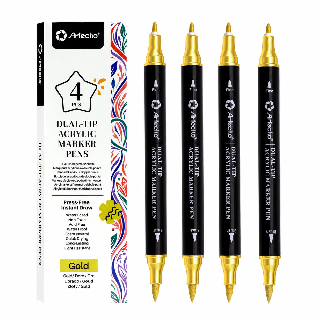 Artecho Acrylic Paint Markers - 72 Colors -7