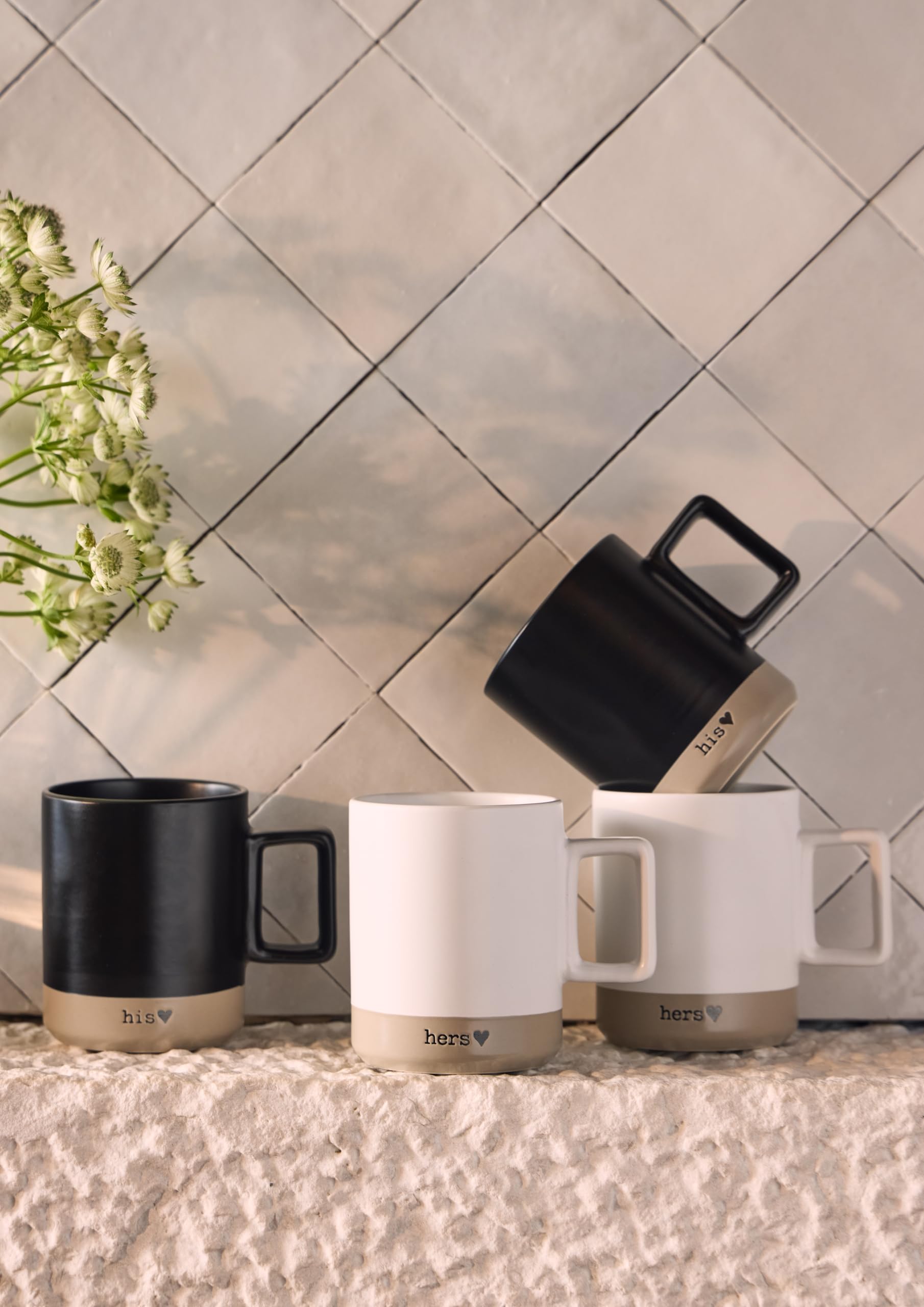 Tognana Confezione 2 Mug 400 Cc You & Me Stoneware Multicolor