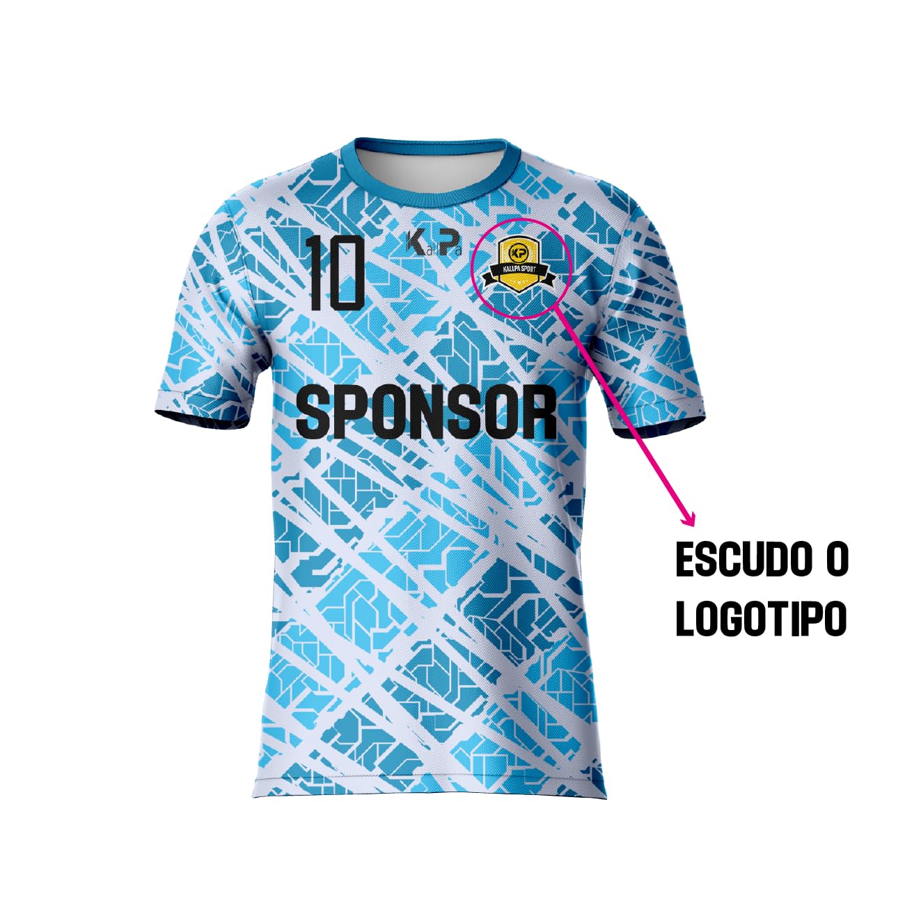 KALLPA Equipación Deportiva de fútbol Personalizada. Unisex niños y Adultos. Personaliza con tu Nombre, Escudo y número. Diferentes Modelos y Colores
