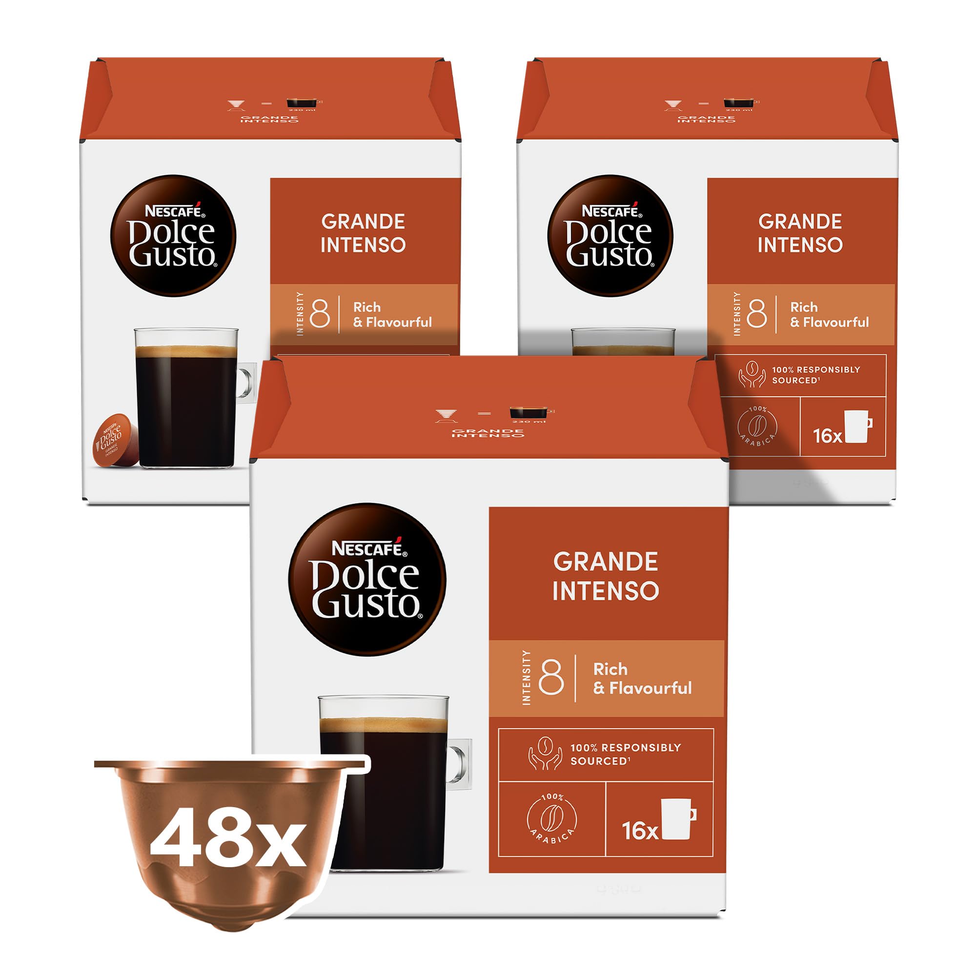 Grande Intenso Capsules, 16 Capsules, 132.80g (Pack of 3)