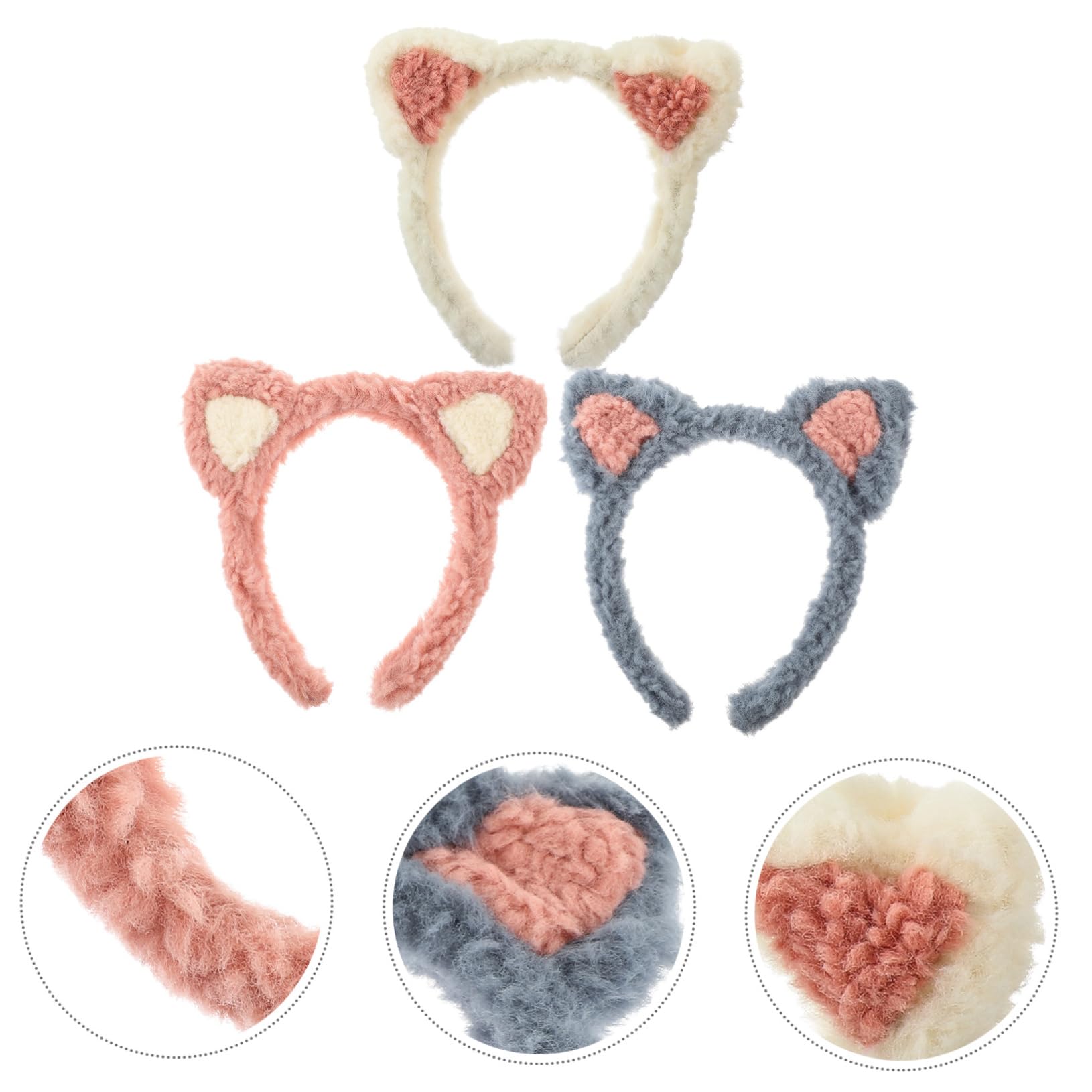 Beavorty 12pièces Bandeaux De Lavage Pour Femmes De Bandeaux Mignons Oreilles De Chat Pour Soins Peau Maquillage Et Spa Confortable Et Pour Nettoyage Du Visage Soirées Entre