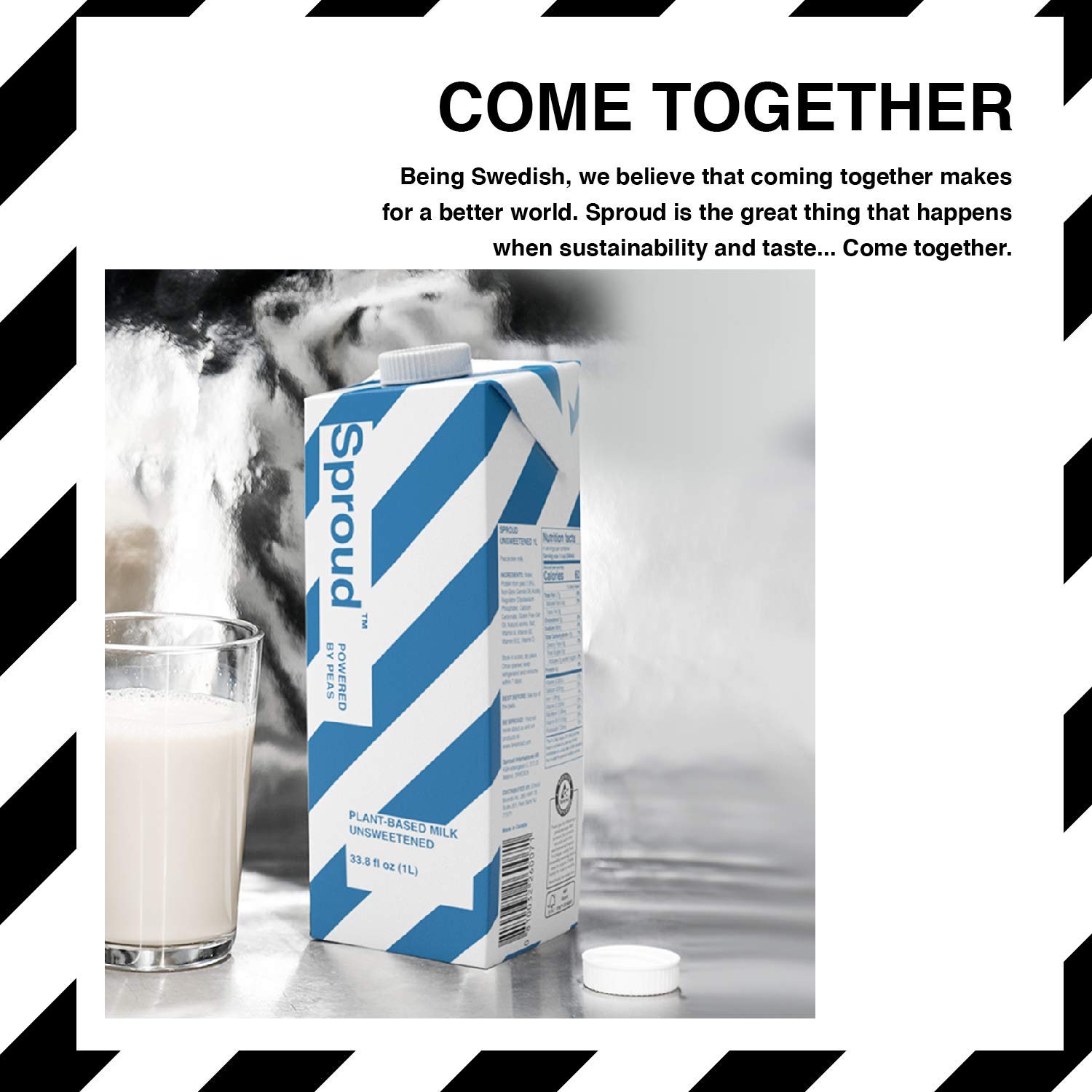 Sproud 100 NonDairy Pea Milk UNSWEETENED 33.8 Fl Oz (Pack of 6