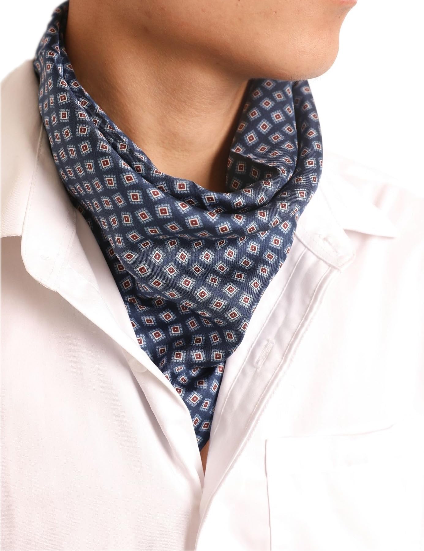 Carré de Soie Unisexe – Petit Foulard en Soie Roulotté Main, Tour de Cou Léger, Accessoire Printemps Été Femme Homme