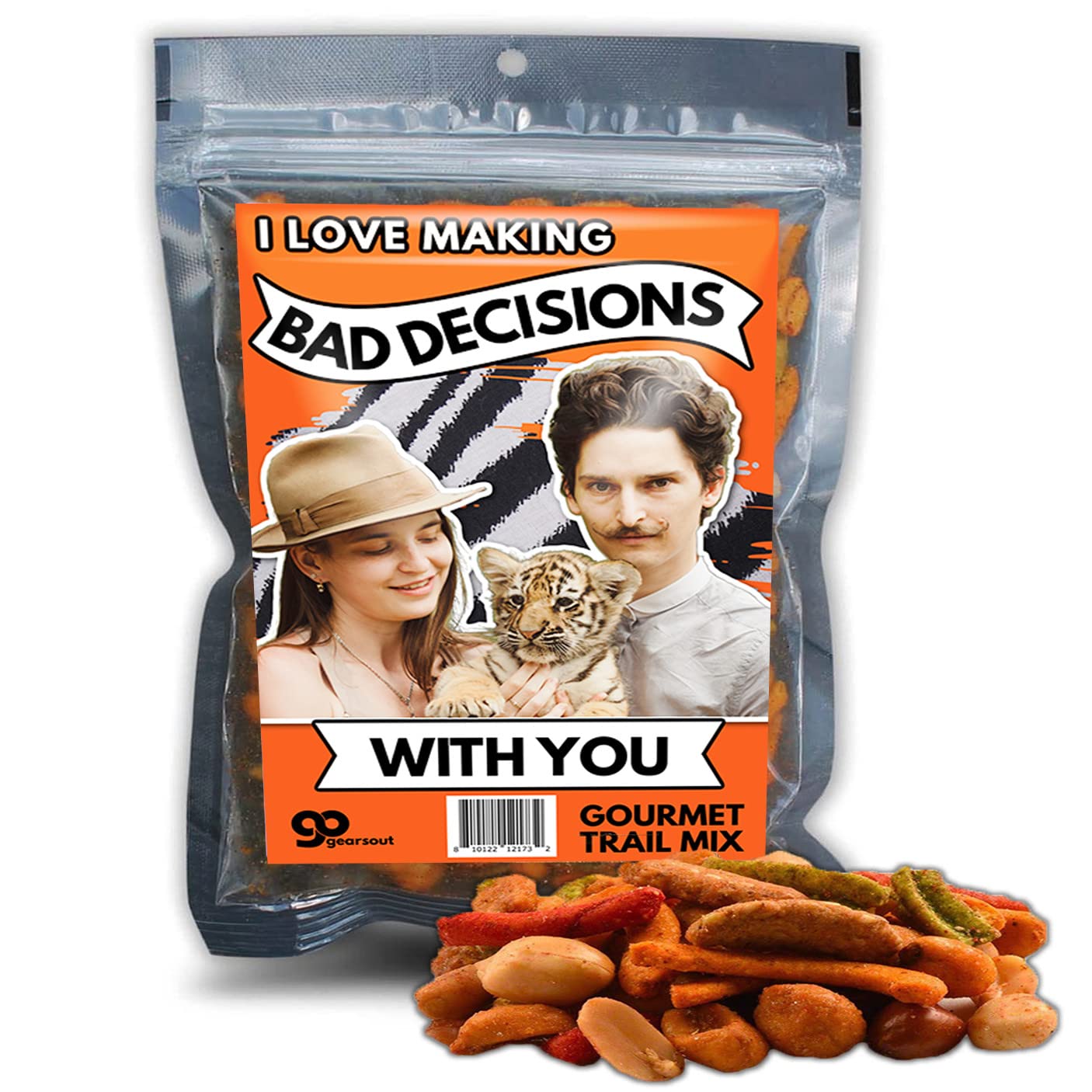 Bad Decisions Gourmet Snack Mix - Funny Stocking Stuffers for Wives and Husbands - White Elephant Gifts for Adults - Fun Food Gifts for Men