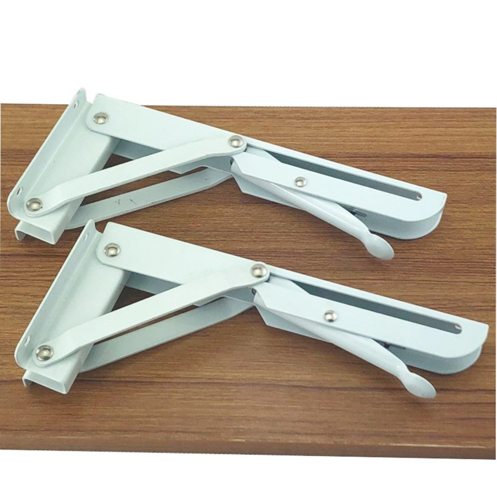 Confezida 2 Staffe per Mensole Resistenti, Staffe per Mensole Pieghevoli a Triangolo, Staffe per Mensole Galleggianti Montate a Parete per Supporto Fai da Te per Piano Di Lavoro, Salvaspazio,