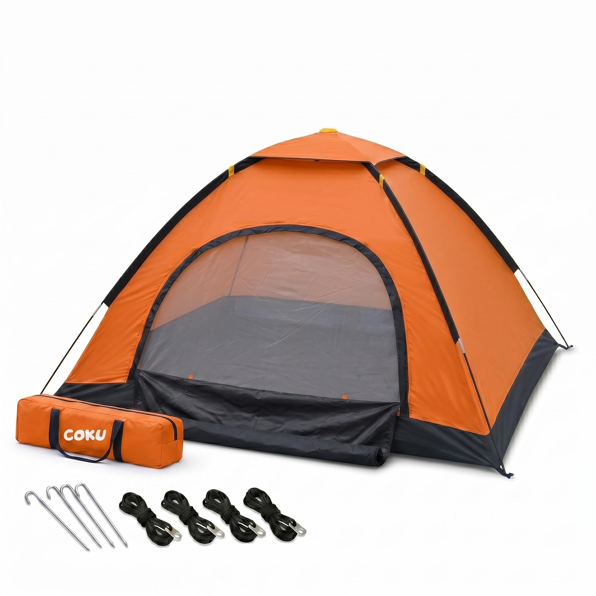 Coku Camping Tent for 2 Persons, Lightweight Backpacking Dome Tent with Mosquito Net, Waterproof Outdoor Tent, Easy Setup for Camping, Hiking, Trekking, Picnic, Travel (4 Person Tent)-image-25