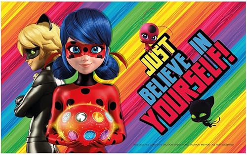 Miniatura 2 de Spreadshirt Pegatina Miraculous Merchandise Just Believe in Yourself, 4 x 4 pulgadas, color blanco mate