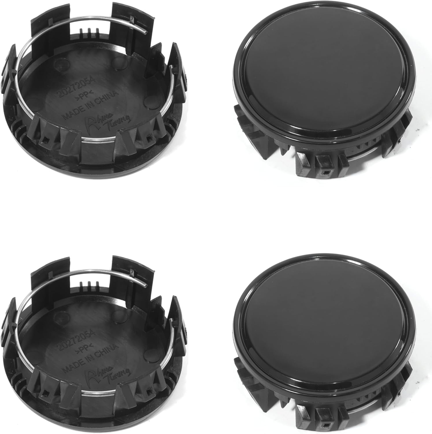 4Pcs Wheel Center Caps for 18-24 Camry 19-22 Avalon with 19" TRD Wheels Outer 62.2 mm(2.45 in) Inner 56 mm(2.2 in) Glossy Black Hub Caps, Replacement PT280-03200-02 42603-YY340 42603-YY380