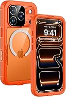 Vista 37 de Lanhiem Funda magnética para iPhone 17 Pro Max, IP68 impermeable, a prueba de polvo, compatible con Magsafe, protector de pantalla integrado, cuerpo