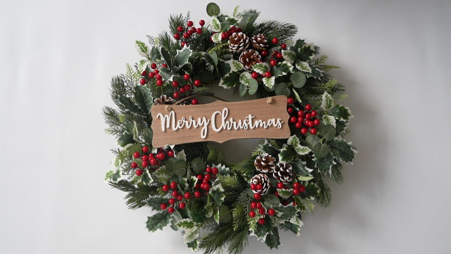 Amazon.com: idyllic Christmas Wreath-22 Christmas Decoration