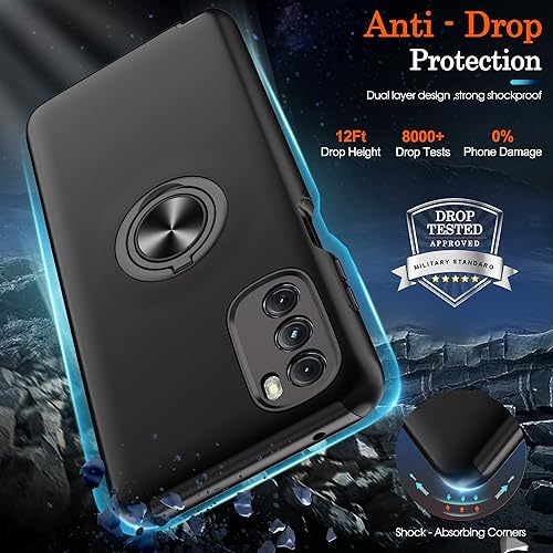 Miniatura 4 de Gritup Funda para Moto G 5G 2022 con protector de pantalla HD, grado militar, funda de protección a prueba de golpes con soporte magnético de 360
