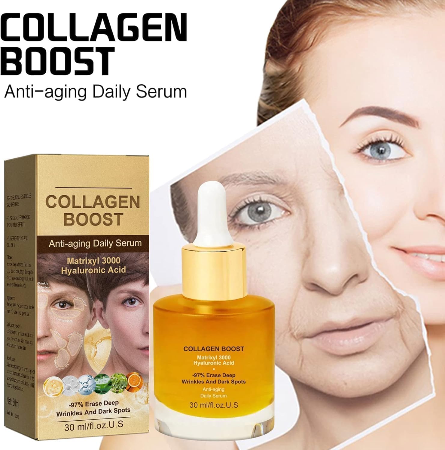 【All-Natural Ingredients】: Pedia Advanced Collagen Boost Anti Aging Serum Collagen Boost An-ti Ag-ing Se-rum A-nti-Ag-ing Skin Moisturizing Essence Firm Skin & Reduces Wrinkles Se-rum for All Skin Types 30ml/1fl.oz (2PCS Anti Aging Serum) 【All-Natural Ingredients】: Pedia Advanced Collagen Boost Anti Aging Serum Collagen Boost An-ti Ag-ing Se-rum A-nti-Ag-ing Skin Moisturizing Essence Firm Skin & Reduces Wrinkles Se-rum for All Skin Types 30ml/1fl.oz (2PCS Anti Aging Serum)