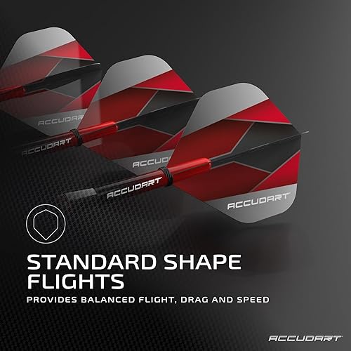 Miniatura 4 de Accudart Juego de dardos de punta suave 3.0 - Barril de acero con acabado de bronce - Agarre híbrido - Ejes de policarbonato - Vuelos de forma
