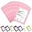 100 Pieces Pink Resealable Mylar Bags with Zipper and Frosted Clear Window Smell Proof Packaging Bags Foil Pouch Zip Bag for Food Self Sealing Storage Supplies 3.14x5.11 inches