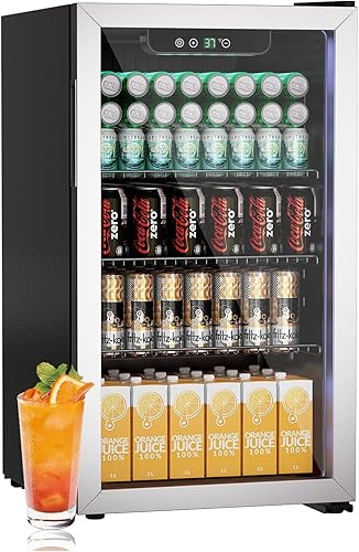 Refrigerador de bebidas de 3.1 pies cúbicos110 latas, refrigerador de 17 pulgadas con estante ajustable y pantalla LED para refrescos, cerveza o disponible en Yaxa Costa Rica