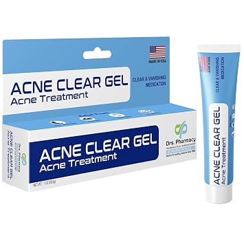 Drs Pharmacy Acne Clear Gel 0.5% Salicylic Acid Daily Defense 1 oz, Made in USA