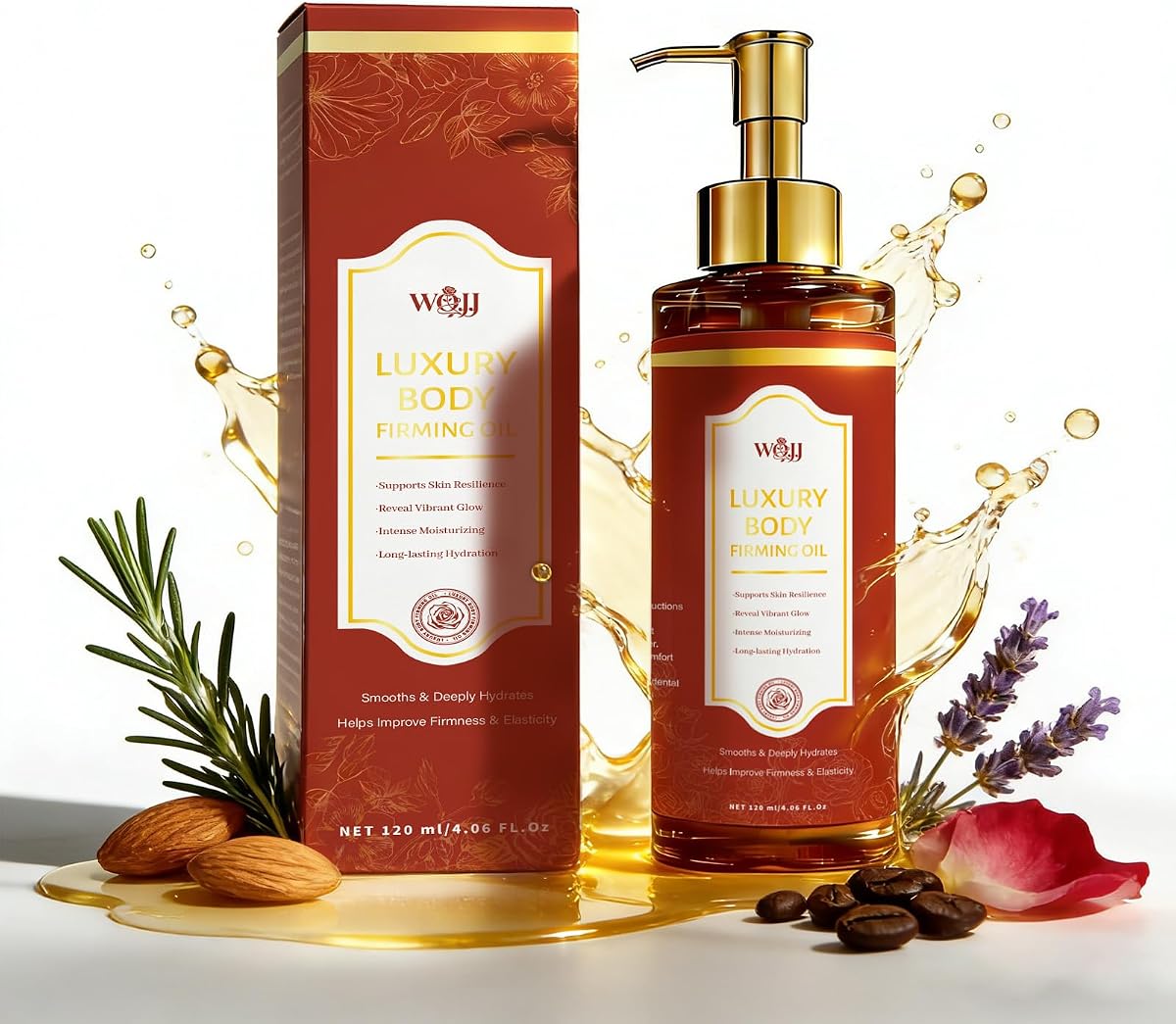 Body Firming Oil, Hydrating Skin Texture & Feel, 120ml | Fast-absorbing, lightweight texture, smooths skin, restores elasticity, 4 Fl Oz
