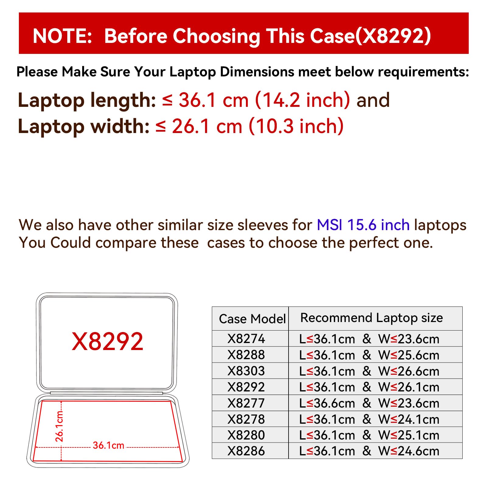 Smatree Twardy futerał ochronny EVA, kompatybilny z laptopem 39.6 cm MSI Alpha 15 AMD Advantage Edition, do laptopa 15.6 cala MSI Bravo 15 B7E, dla MSI Katana GF66/Katana 15/Sword 15 Series (X8292)