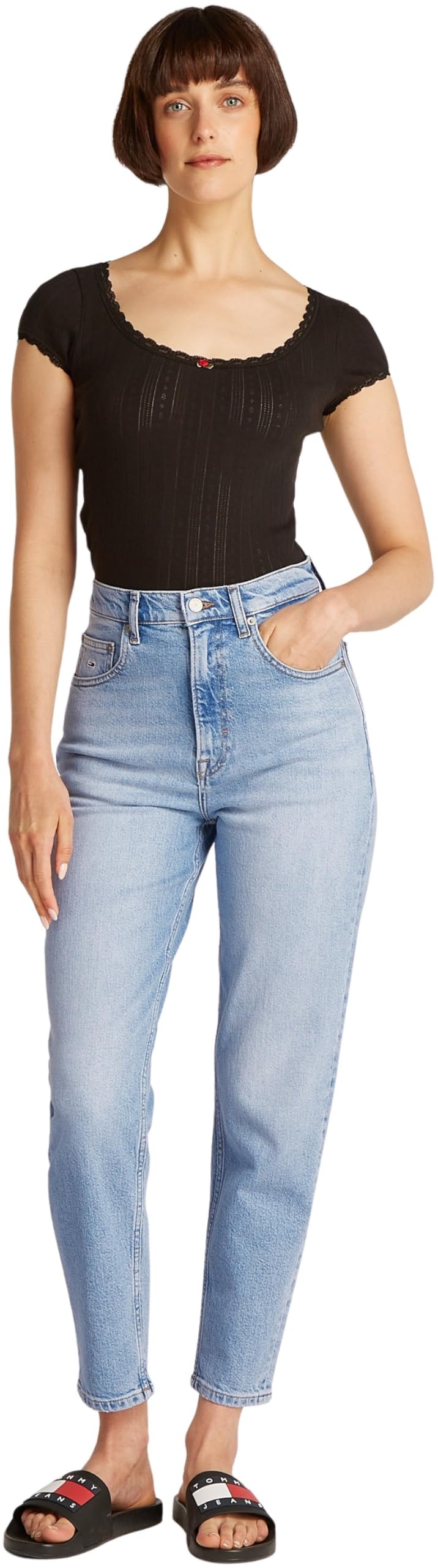 Tommy Jeans Damen Jeans Hose Mom-Fit Ultra High Waist