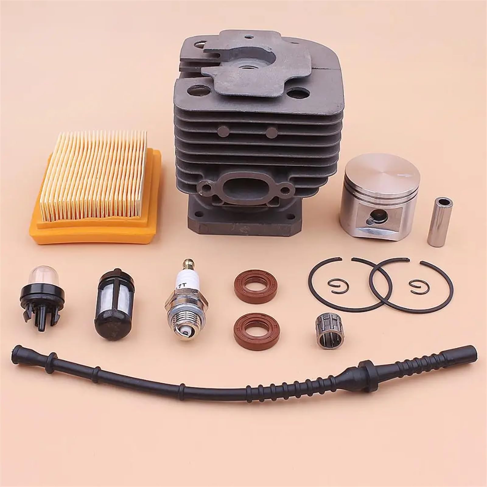 DUNLAP Kit pistone cilindro da 42 mm adatto for Stihl FS450 FS 450 Linea filtro aria carburante Paraolio Primer Lampadina Candela Tagliaerba 4128 020 1211