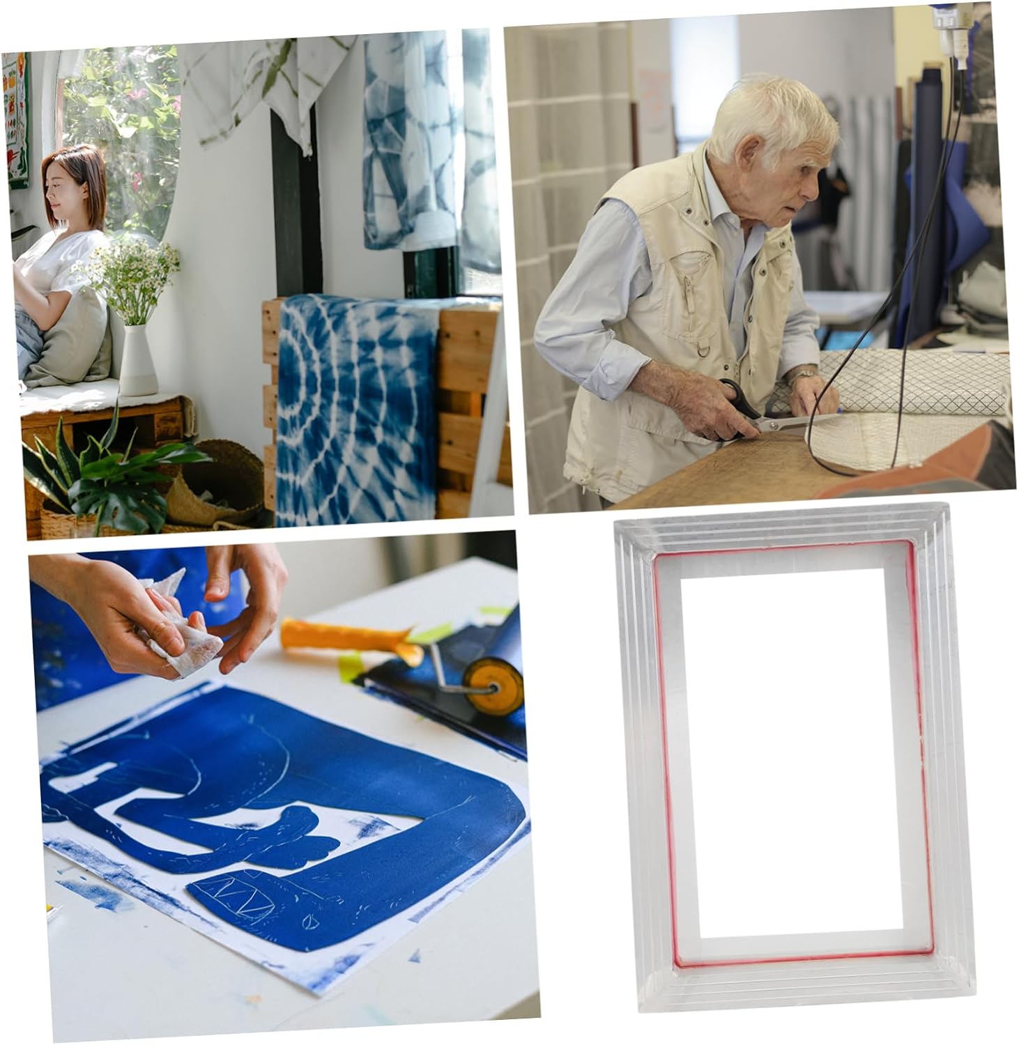 OSALADI Aluminum Screen Printing Frame Starter Kit Portable Screen Printing Frame for DIY Projects