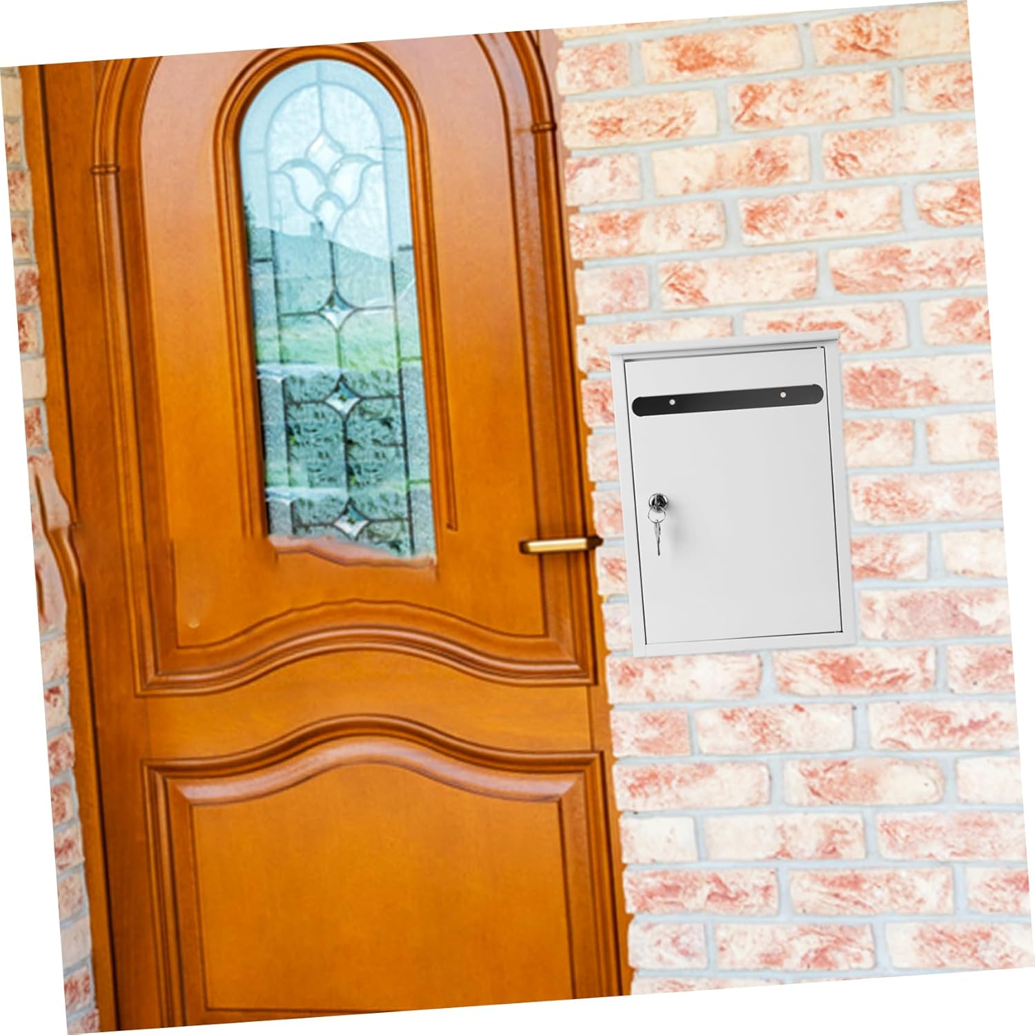 Wall Mount Mailbox for Classroom Suggestion Box Letter Storage Charcuterie Mail Holder Locking Wall-Mounted Mailbox