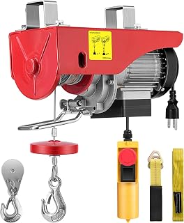 VIVOHOME Electric Hoist, 110V 440 Lbs Winch with Remote Control | Zinc-Plated Steel Wire Hoist for Garage, Warehouses, Factories 38ft Lifting Height with Emergency Stop Switch ETL Listed