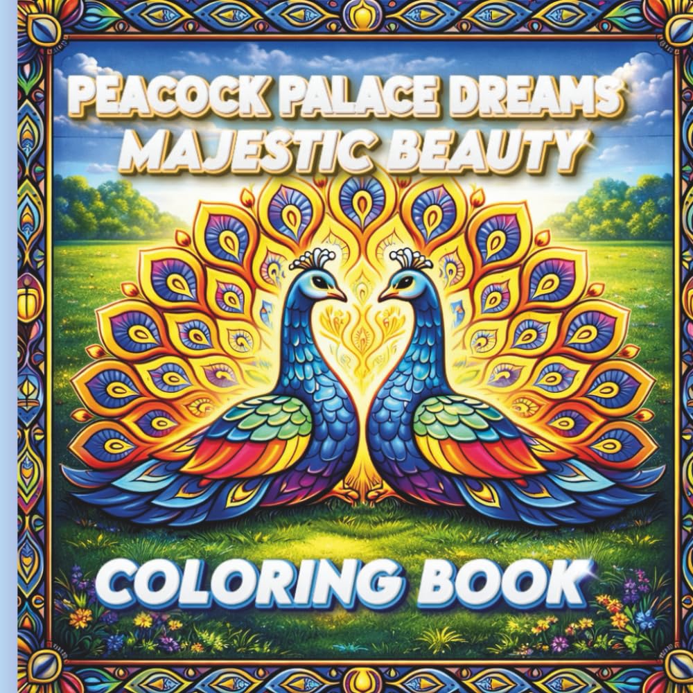 PEACOCK PALACE DREAMS: MAJESTIC BEAUTY COLORING BOOK