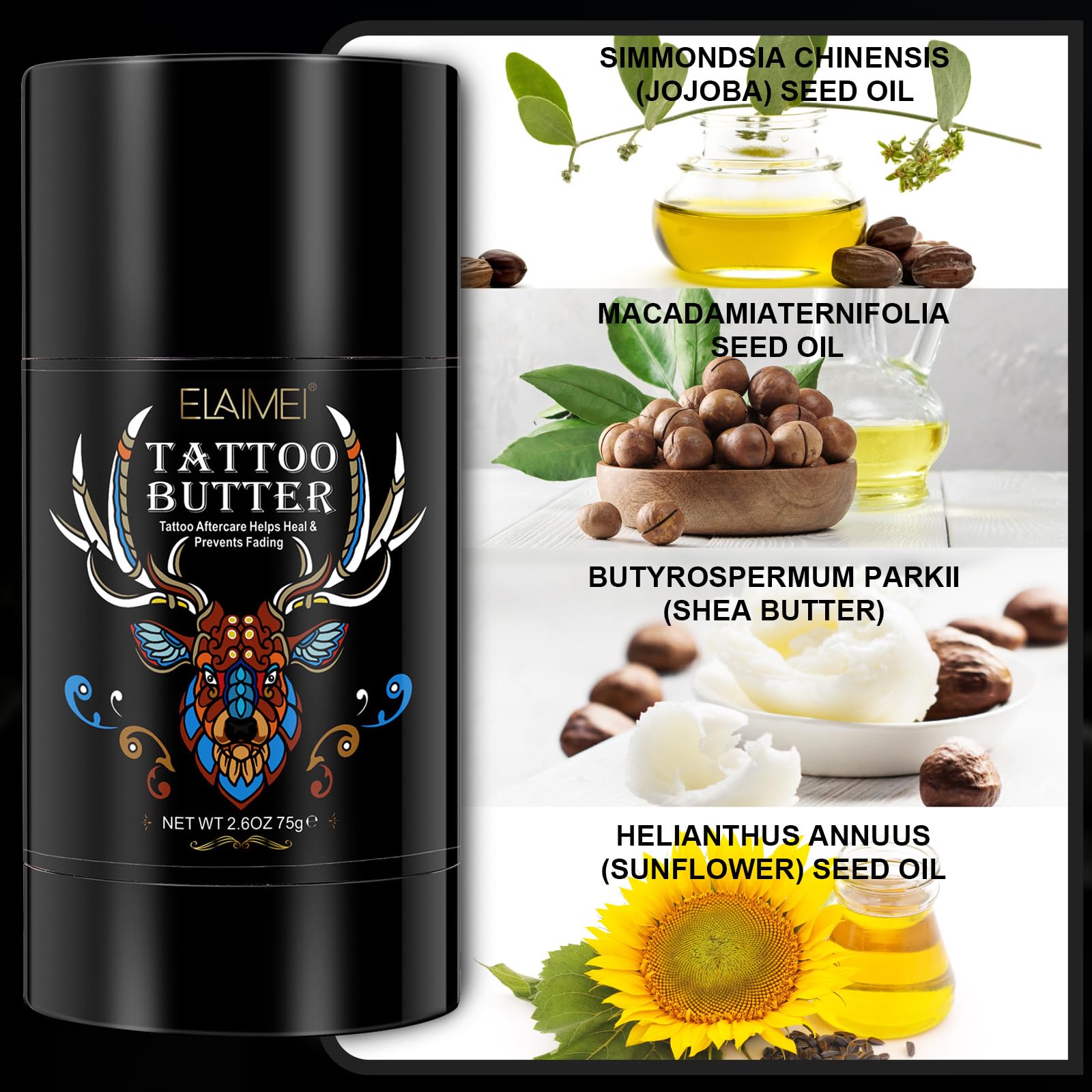 Tattoo Cream Aftercare, Tattoo Aftercare Butter Balm for Old and New Tattoo Color Brightener and Enhancing Moisturizer - Image 2