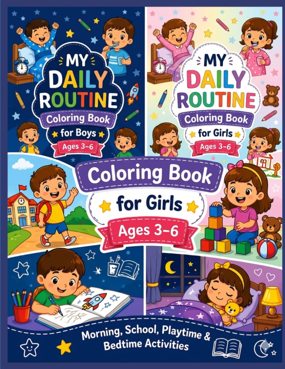 My Daily Routine: Morning, School, Playtime & Bedtime Activities