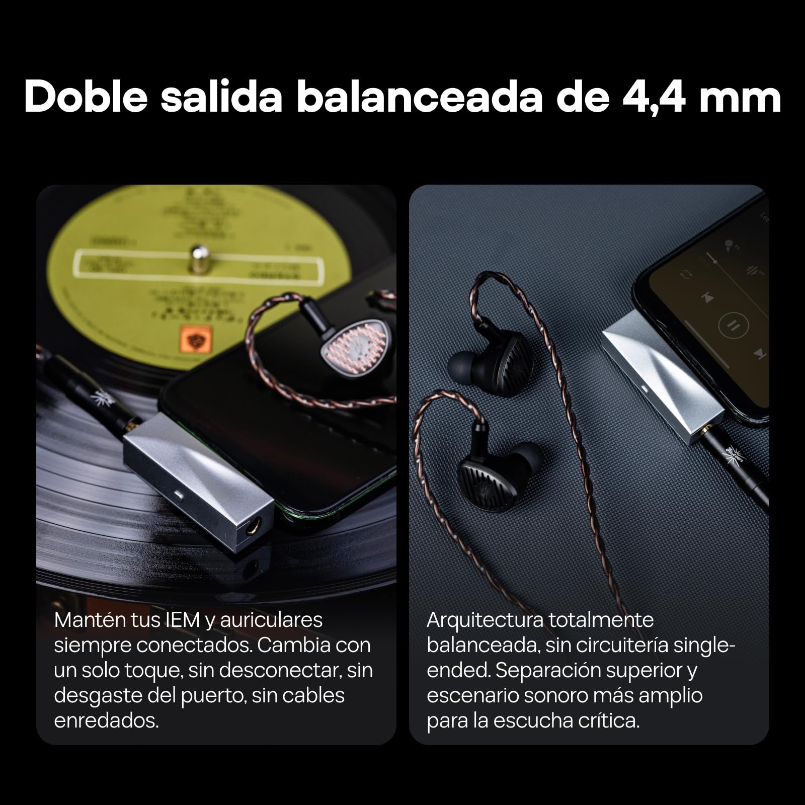 Linsoul KIWI EARS SONICAP Custodia Impermeabile per Auricolari + Kiwi Ears Allegro BAL Mini USB-C IEM DAC AMP, Doppia Uscita Bilanciata