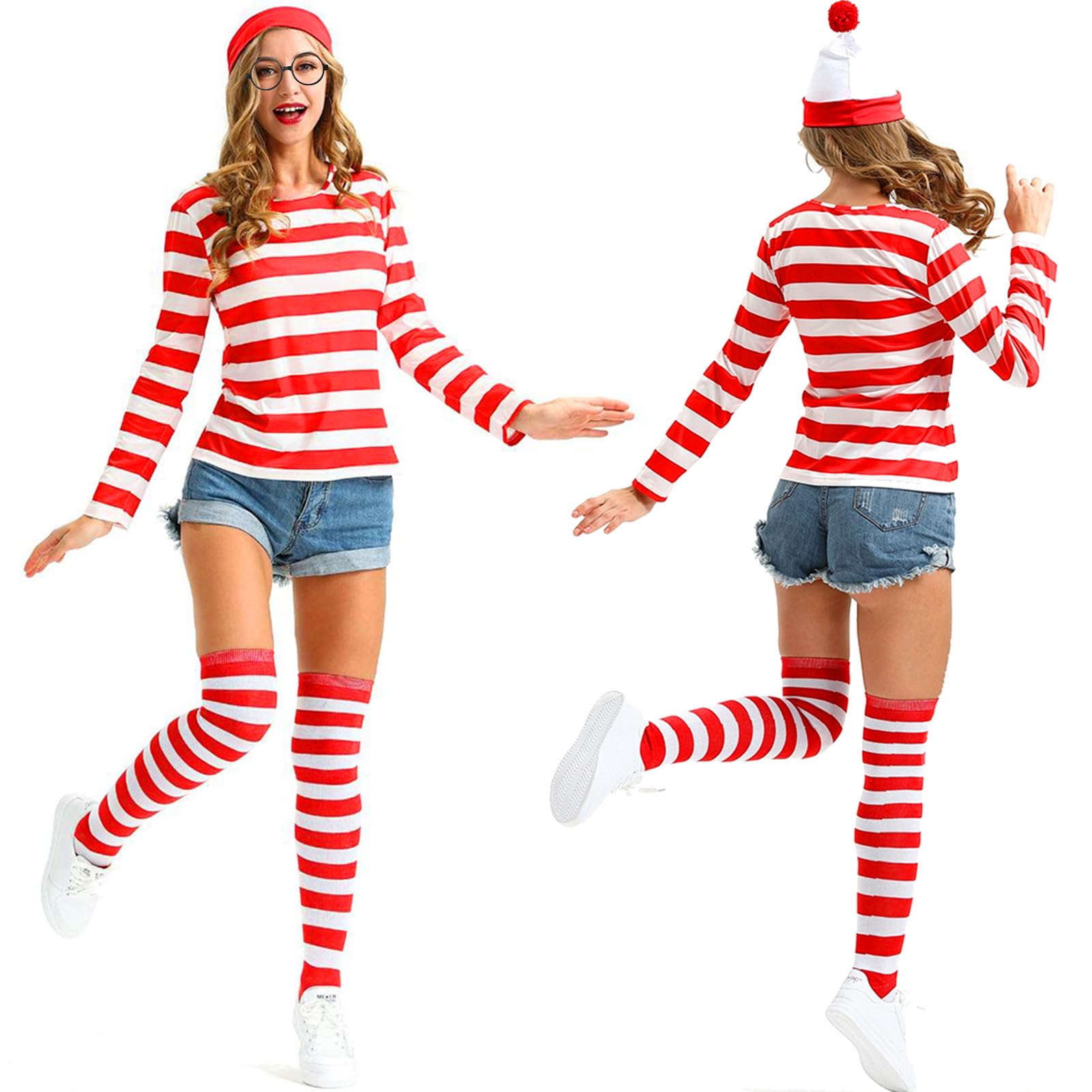 Amazon.co.jp: ウォーリーを探せ コスチューム ハロウィン コスプレ